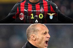 成功复仇！上周意甲拉齐奥0-1不敌AC米兰，本场1-0取胜晋级8强