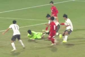 U16国足连进两球！万项造点+点射破门3-0