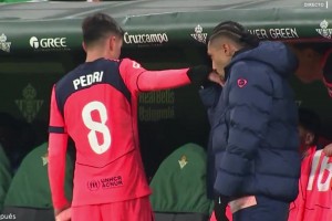 啊？拉菲尼亚亲了佩德里的手背，这在欧洲也是什么礼仪嘛